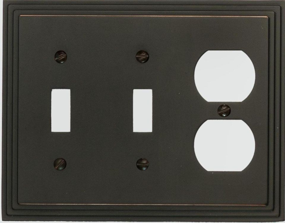 switch plate outlet cover wall rocker oil rubbed bronze four