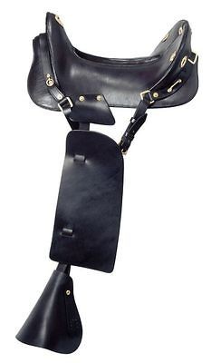 Cavalry McClellan Handsewn Leather Saddle BLACK ** Battle Re 