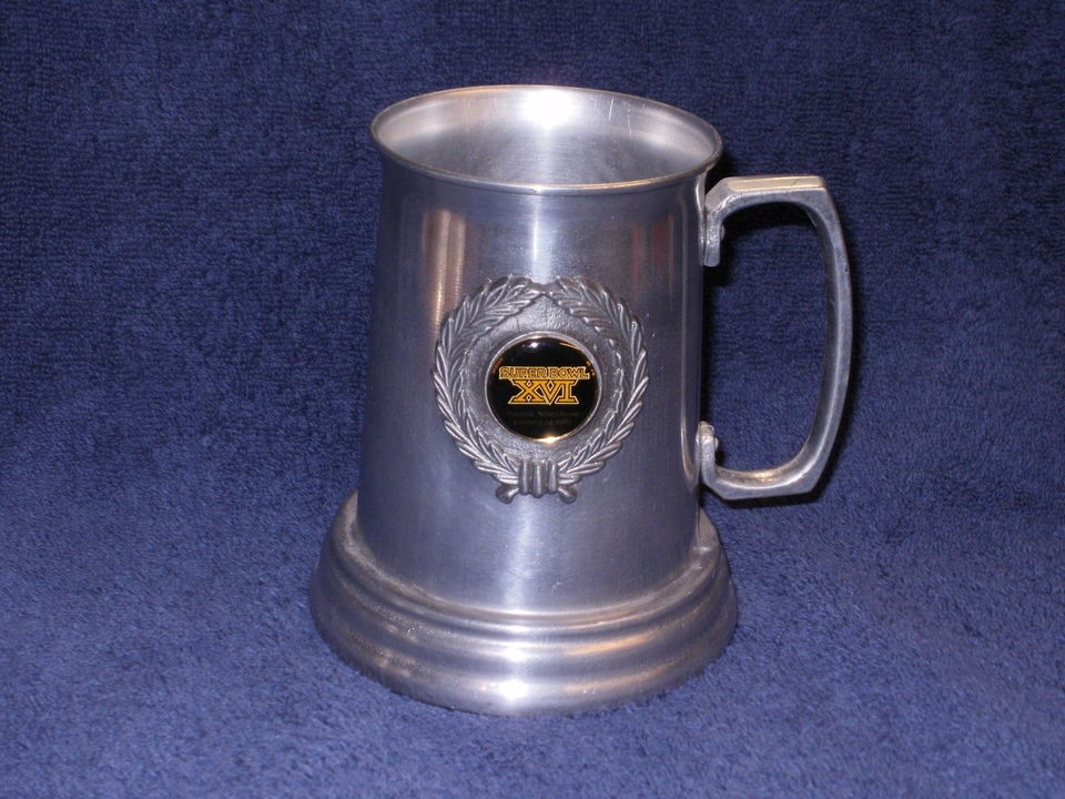 SUPERBOWL XVI Metal Aluminum STEIN / TANKARD / BEER MUG  49ers 