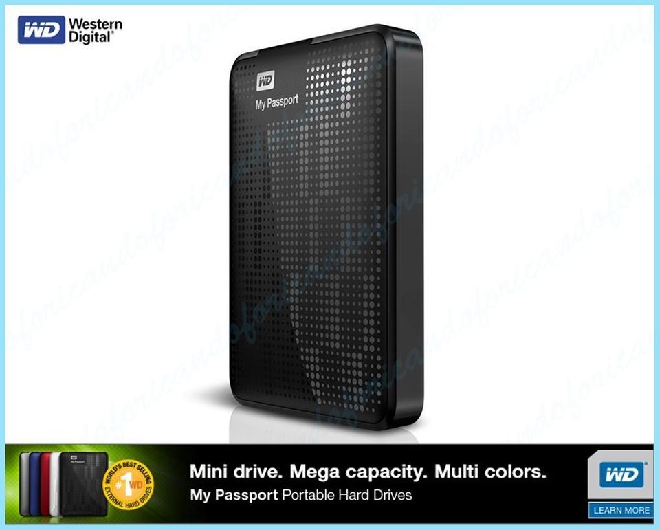   My Passport USB 3.0 2.0 Portable Hard Drive 1TB Black WDBBEP0010BBK