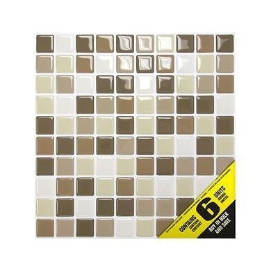   Tiles 6 Pcs 9.85 x 9.85 Peel and Stick Harmony Mosaik , Backsplashes