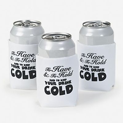 25 Beer Soda Can Insulator Koosie To Have and to Hold Wedding 