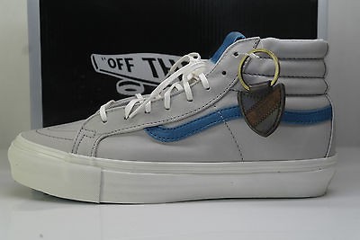 Vans Vault OG SK8 Hi LX Italian Leather Grey Teal White US 9.5