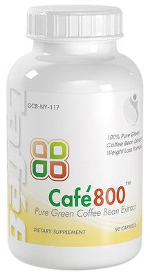 Bottle Cafe800 100% Pure Green Coffee Bean Extract 90ct 400 mg As 