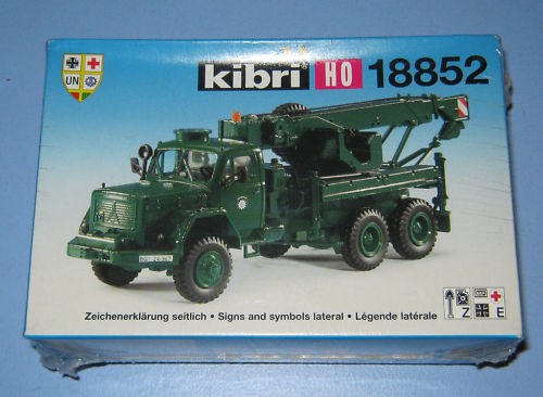 kibri ki 18852 ho scale magirus deutz salvage crane from