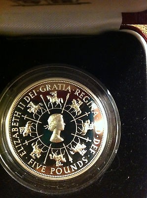   Silver Proof Crown Commemorating The Queens Coronation 40 years