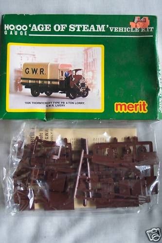 vintage merit 1926 thornycroft g w r lorry kit boxed