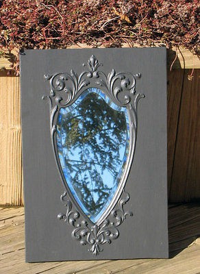 antique art nouveau beveled mirror winner  110