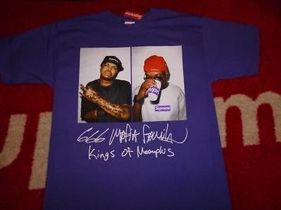   BOX LOGO JUICY J THREE SIX 666 MAFIA TEE SHIRT PURPLE M MEDIUM