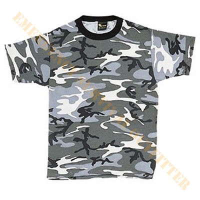 Adult T Shirt Gray Urban Camouflage Grey City Fashion Camo Tee