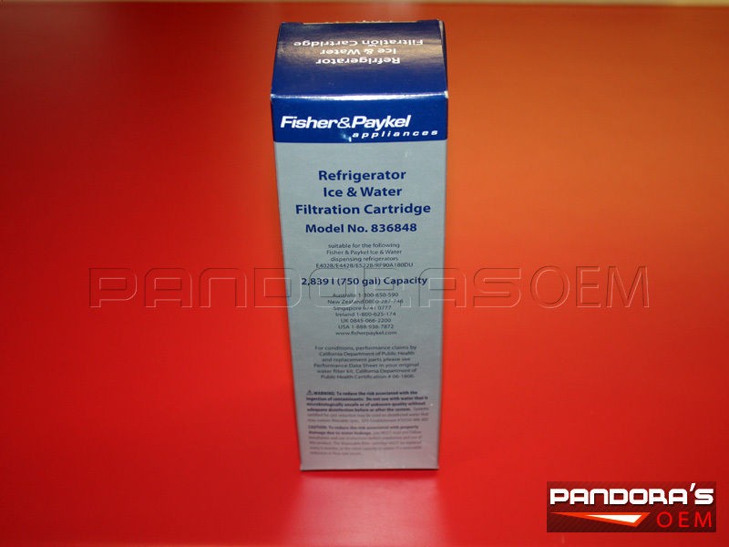 fisher paykel refrigerator water filter 836848 new oem returns 