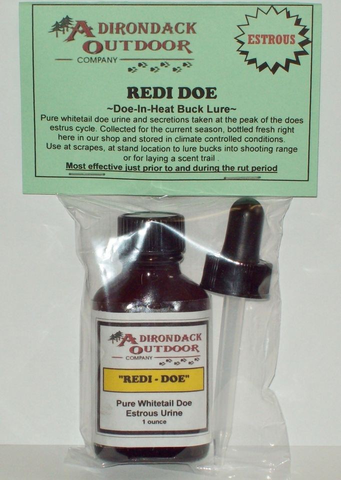 adirondack redi doe doe in heat estrous buck lure bottles