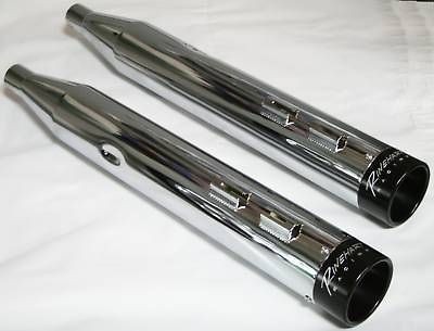 RINEHART EXHAUST 4 SLIP ON MUFFLERS 4 HARLEY TOURING FOR TRUE DUAL 2 