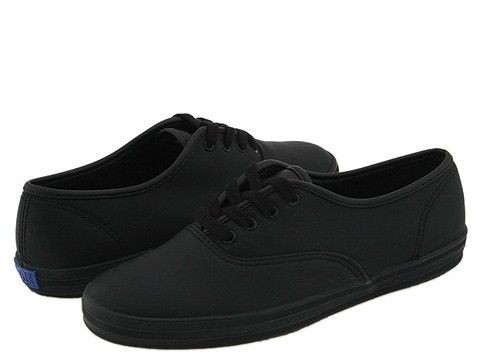 ladies keds champion cvo black leather lace up size 6m