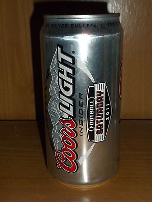 coors light 2011 football saturday b o 12oz beer can