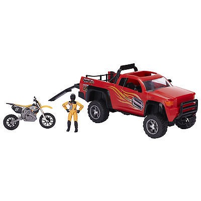 dirt bike toy and truck shift dirt bike gear time