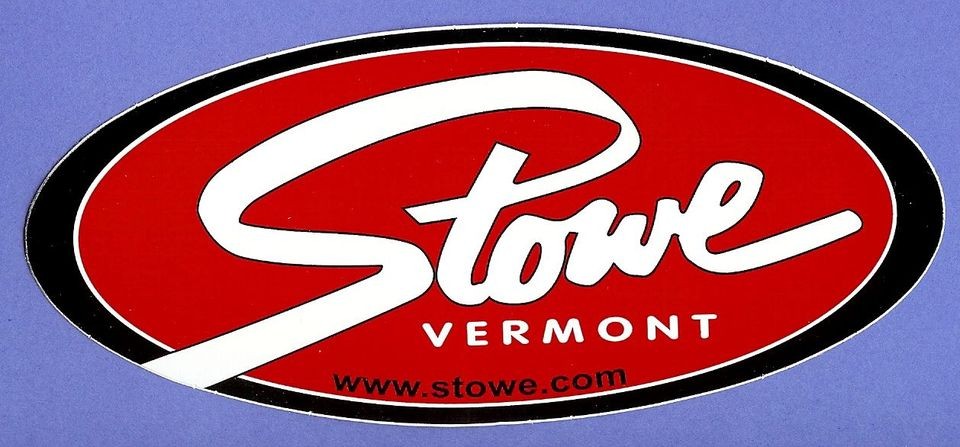 stowe vermont ski snowboard area sticker decal 