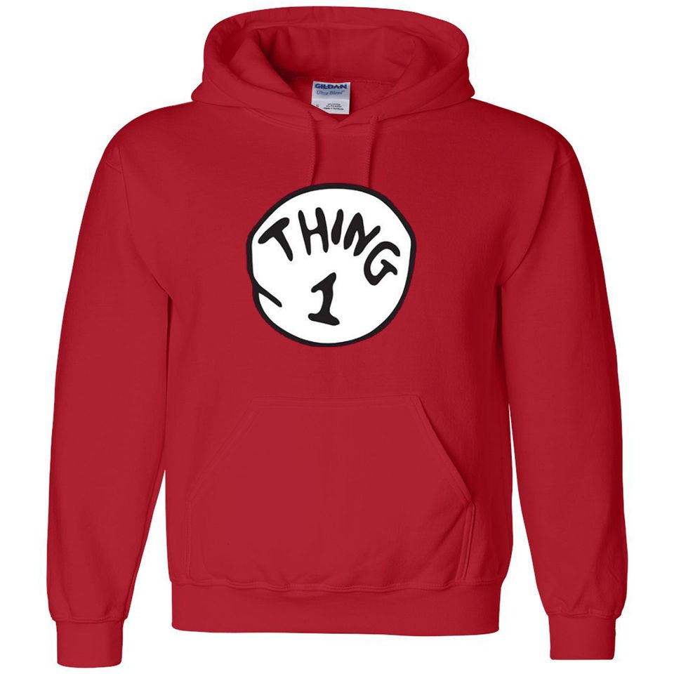 Dr Seuss Cat in The Hat Thing 1 Thing 2 Hoodie sweatshirt Thing 1 2 3 