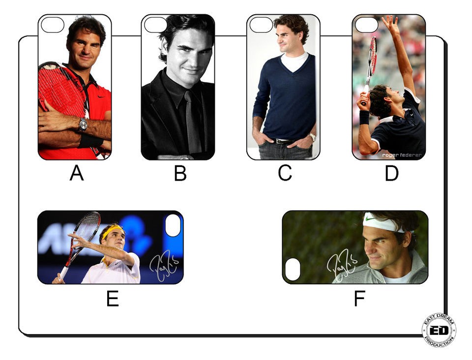 roger federer iphone 4 4s 5 hard back cover case from hong kong 