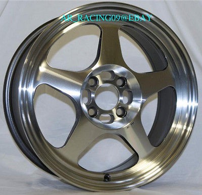 15 ROTA 4x100 SLIPSTREAM Polish 4x100 Miata Lancer Sentra Yaris Versa 