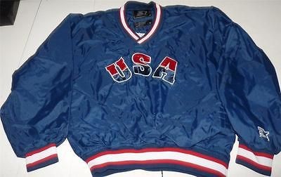 VINTAGE STARTER USA OLYMPIC TEAM PULLOVER WINDBREAKER JACKET MENS 