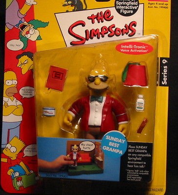 SIMPSONS SUNDAY BEST GRAMPA W / GOOD BOOK FEZ POMADE  