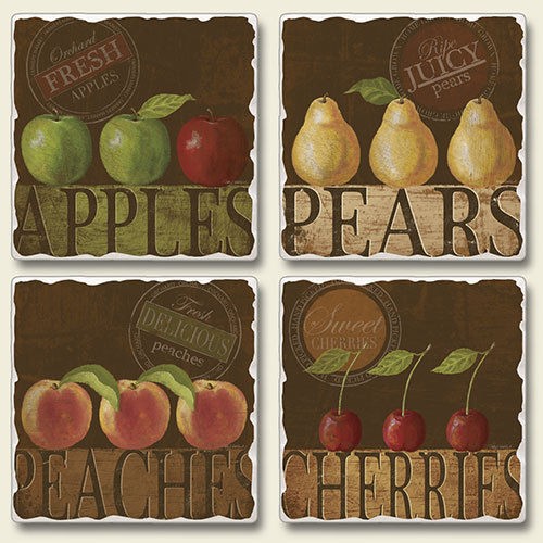 fruit for sale magnets primitive prim set of 4 new