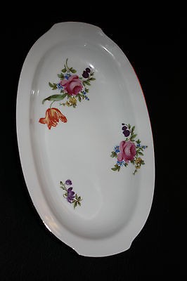 JLMenau German Democratic Republic China Plate rose tulip