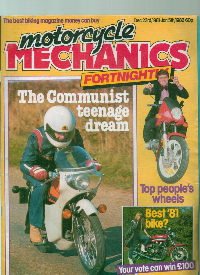   MECHANICS MAGAZINE 23/12/81 YAMAHA XS750,RX125,XX​125,CZ250 SINGLE