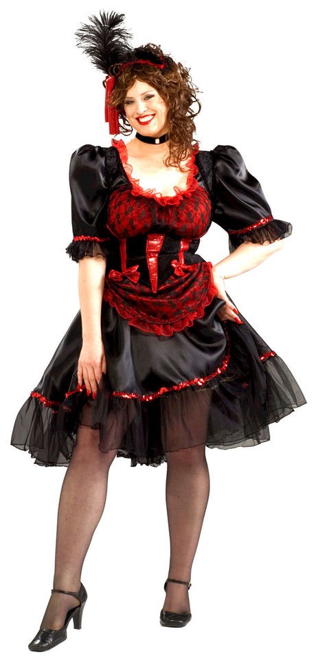 Womens 16 22 Plus Size Saloon Girl Costume   Western Costumes