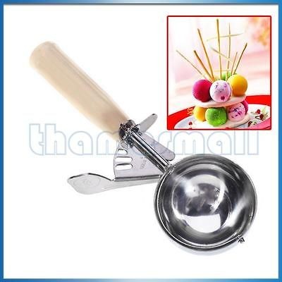 Stainless Steel Ice Cream Scoop Cookies Dough Disher Spoon for Bar 