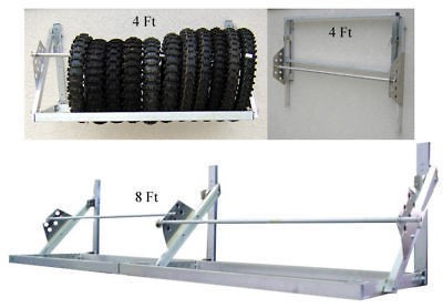 8ft aluminum tire rack race car trailer accessory time