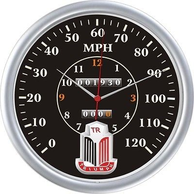   356 mm) TRIUMPH TR3 TR4 TR6 SPEEDOMETER METER AUTO ART 14 WALL CLOCK