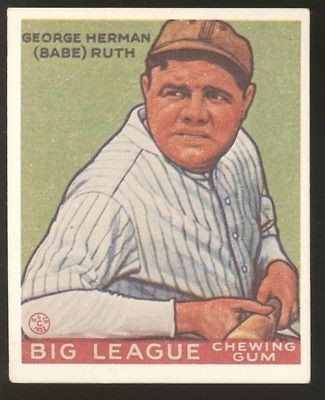 1933 goudey 181 babe ruth rc reprint yankees b38001 returns