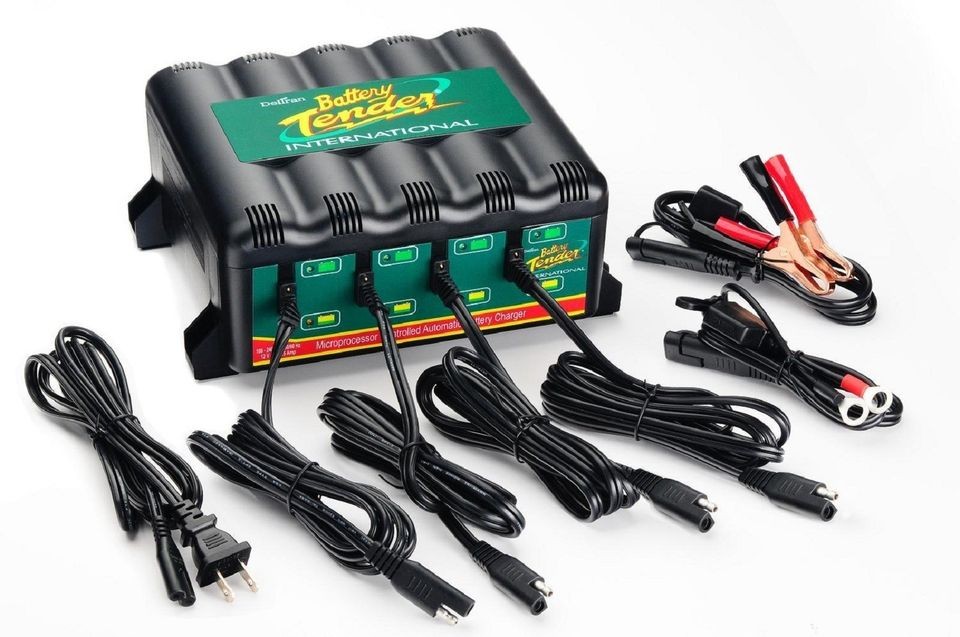 New Deltran 12V 12 Volt Battery Tender Plus 4 Bank Battery Charger 