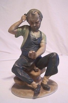 Antique Vintage German Shoemaker Cobbler Figurine Craftsman 