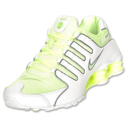 nike shox nz running shoes womens white liquid lime style 314561 130 