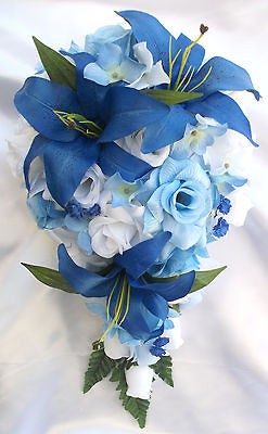 10 pieces Bridal Bouquet Wedding Silk Flower Bride Decoration Package 