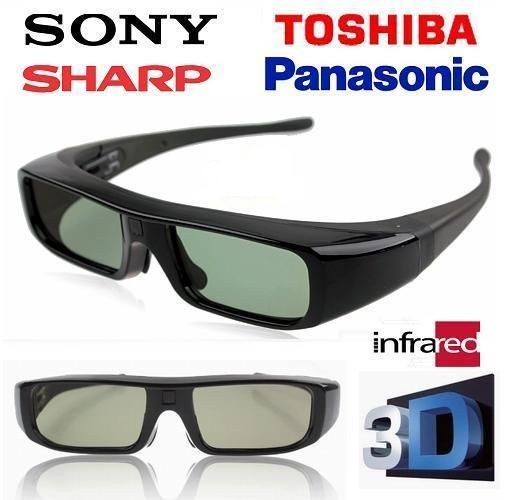 Infrared 3D TV Active Shutter Glasses 4 Sony Panasonic Sharp Toshiba