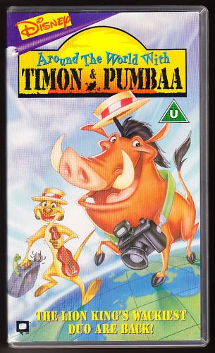 DISNEY   AROUND THE WORLD WITH TIMON & PUMBAA   VHS PAL (UK) VIDEO
