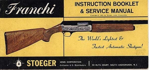 franchi 1965 auto loading shotgun manual by stoeger time left
