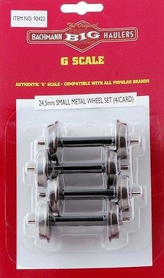 Bachmann G Scale Train (122.5) Small Metal Wheels 4 Per Card 92422