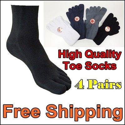 4pairs Mens Five Toe Socks Flip Flop Tabi Geta Men Casual Shoes Shoe 