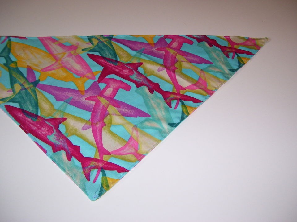 shark print bandanna dog pet more options size time left