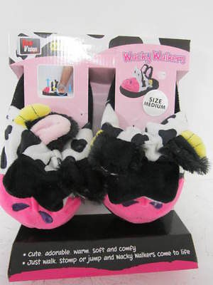 Wacky Walkers Slippeez/Stomp​eez Slippers Cow Medium 11.5  4