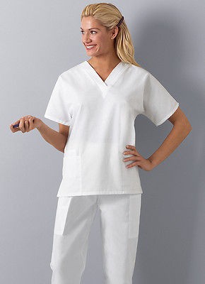   Workwear Unisex V Neck 2 Pocket Solid Scrub Top 4700 ChZ Color/Size