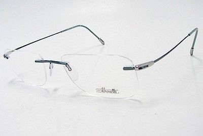 Silhouette Eyeglasses Titan X Chassis 7554 6054 Soft Teal Optical 