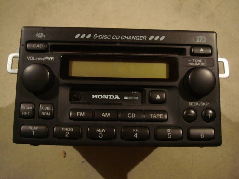 98 02 HONDA ACCORD RADIO 6 DISC CD PLAYER WITH CODE
