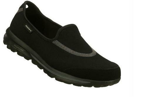 SKECHERS GO WALK WOMEN SHOE 13510 ALL BLACK SLIP ON SOFT FLEXIBLE FREE 