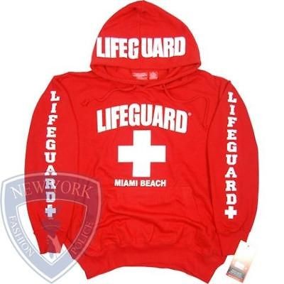miami beach florida lifeguard hoodie hooded sweater xl